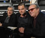 Robert de Niro, Leonardo DiCaprio et Jack Nicholson à Los Angeles pendant le Téléthon pour Haïti organisé le 22 janvier par George Clooney et Wyclef Jean.