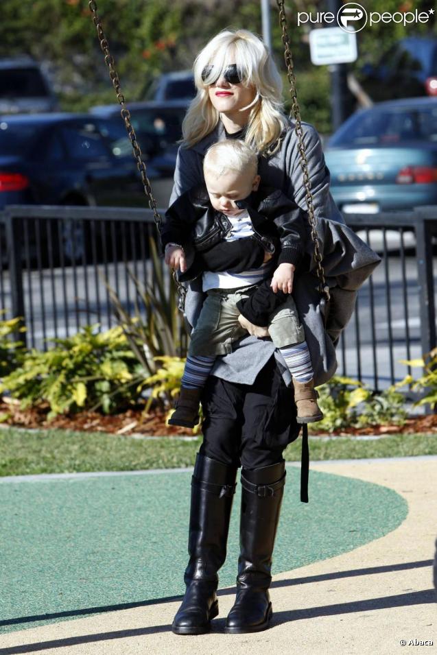 Gwen Stefani avec ses enfants Kingston et Zuma le 23 janvier à Los Angeles