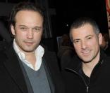 Vincent Perez et Bruno Putzulu à l\'occasion de la soirée de présentation de la Citroën DS3, qui s\'est tenue à la Fondation Cartier, à Paris, le 11 février 2010.