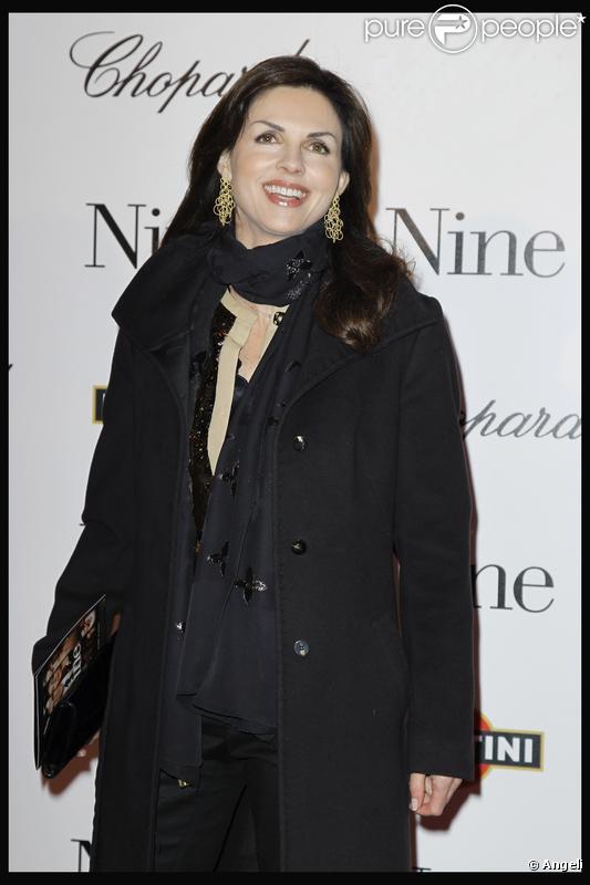 Caroline Barclay à la première de Nine, à Paris. 18/02/2010