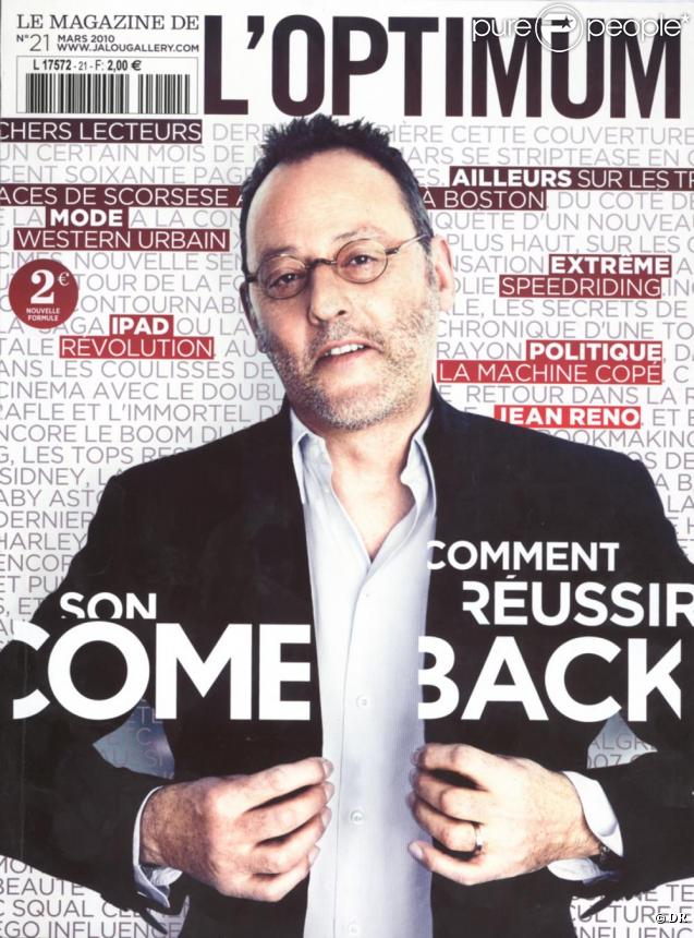 Jean Reno en couverture de L'Optimum