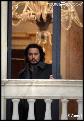 Johnny Depp, à Venise, sur le tournage de The Tourist. 1/03/2010