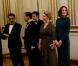 Nicolas Sarkozy et Carla Bruni au prestigieux dîner d'Etat, à l'Elysée. Ils ont reçu Dmitri Medvedev et son épouse Svetlana. 02/03/2010