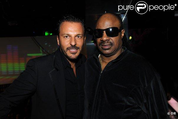 Jean-Roch et Stevie Wonder au VIP Room le 5 mars 2010 