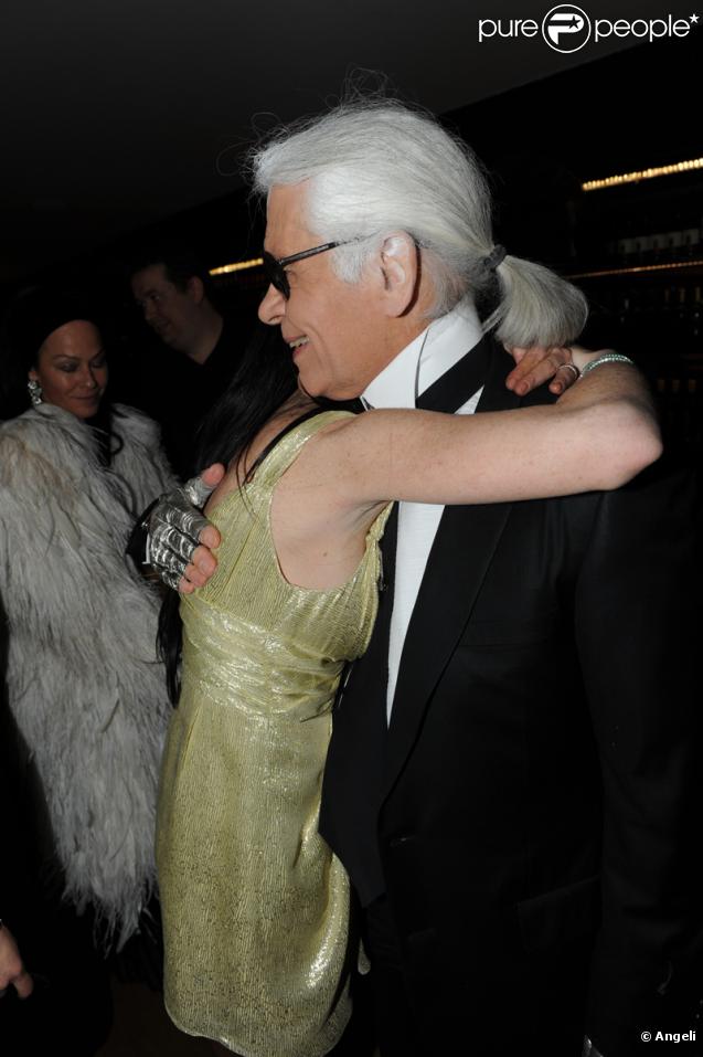 Lindsay Lohan et Karl Lagerfeld au VIP Room Theater le 5 mars 2010
