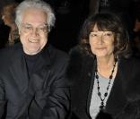 Lionel Jospin et sa femme au défilé Sonia Rykiel à Paris le 7 mars 2010