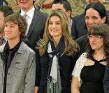 La princesse des Asturies, Letizia d'Espagne au palais Zarzuela à Madrid le 12 mars 2010 
