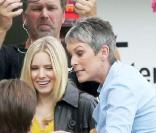 Jamie Lee Curtis et Kristin Bell sur le tournage de  You Again , San Fernando Valley, le 1 septembre 2009 !