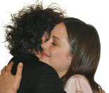 Tim Burton et Marion Cotillard décorés par le ministre de la Culture Frédéric Mitterrand le 15 mars 2010 à Paris