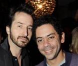 Edouard Baer et Manu Payet lors de la soirée au Bus Palladium donnée à l'occasion du film éponyme le 15 mars 2010