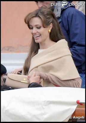 Angelina Jolie, à Venise, sur le tournage de The Tourist. 16/03/2010