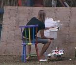 Christophe s'offre une pause peinture 