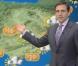 La météo de Steve Carell sur la chaîne britannique GMTV, à Londres, le 1er avril 2010.