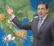 La météo de Steve Carell sur la chaîne britannique GMTV, à Londres, le 1er avril 2010.