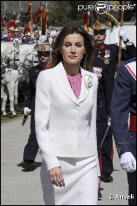 Letizia d'Espagne à Madrid le 10 avil 2010
