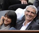 Estelle Denis et son compagnon et sélectionneur Raymond Domenech