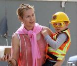 Kelly Rutherford et son fils Hermès à Beverly Hills, le 14 avril 2010
