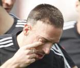 Franck Ribéry, à l'entraînement avec le Bayern Munich la veille de son match face à l'Olympique Lyonnais en demi-finale de Ligue des Champions le 20 avril 2010