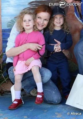 Marcia Cross, son mari Tom Mahoney et leurs jumelles