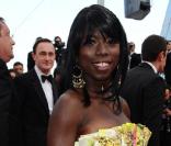 Surya Bonaly lors de la montée des marches du film de Mathieu Amalric à Cannes le 13 mai 2010
