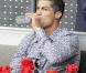 Cristiano Ronaldo assiste à la rencontre opposant Rafael Nadal à l'Ukrainien Dolgopolov, le 12 mai 2010 lors du tournoi de Madrid