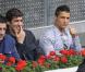 Raul et Cristiano Ronaldo assistent à la rencontre opposant Rafael Nadal à l'Ukrainien Dolgopolov, le 12 mai 2010 lors du tournoi de Madrid