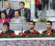Raul et Cristiano Ronaldo assistent à la rencontre opposant Rafael Nadal à l'Ukrainien Dolgopolov, le 12 mai 2010 lors du tournoi de Madrid