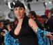 Rossy de Palma sur le tapis rouge du Festival de Cannes, avant la projection de You Will Meet A Tall Dark Stranger, de Woody Allen, le 15 mai 2010