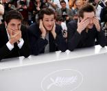 Gregoire Leprince-Ringuet, Gaspard Ulliel et Raphael Personnaz lors du photocall du film La Princesse de Montpensier de Bertrand Tavernier. Le 16 mai 2010 à Cannes.