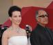 Juliette Binoche et Abbas Kiarostami lors du dernier tapis rouge du 63e festival de Cannes le 23 mai 2010