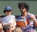 Sébastien Folin et sa petite amie à Roland Garros le 25 mai 2010 à Paris  