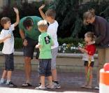 Cristina d'Espagne et son mari Iñaki Urdangarin étaient à Washington avec leurs quatre enfants début mai 2010.