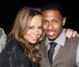 La chanteuse et actrice américaine Mariah Carey avec son mari, l'acteur producteur et DJ Nick Cannon 