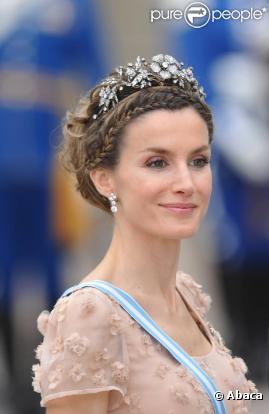 Letizia d'Espagne lors du mariage de la princesse Victoria de Suède le 19 juin 2010
