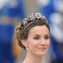 Letizia d'Espagne lors du mariage de la princesse Victoria de Suède le 19 juin 2010<br />
