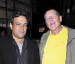  Didier Bourdon et Jean-Claude Camus lors de la 300e et dernière représentation de la pièce Panique au ministère au Théâtre de la porte Saint-Martin le 19 juin 2010 