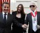 Karl Lagerfeld reçoit la Légion, avec Nicolas Sarkozy et Carla Bruni, à Paris, le 3 juin 2009 