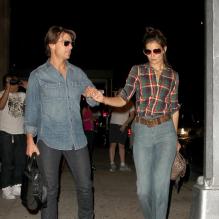 Katie Holmes n'a pas l'air très souriante pour dîner en tête à tête avec son Tom Cruise de mari... parce qu'elle a abandonné sa Suri ?