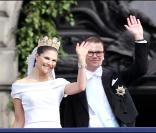 La princesse Victoria et le prince Daniel lors de leur mariage le 19 juin 2010