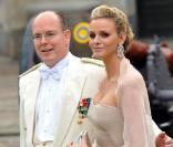 Albert de Monaco et Charlene au mariage de Victoria de Suède et Daniel Westling. Juin 2010 