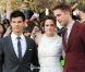 Taylor Lautner, Kristen Stewart et Robert Pattinson lors de l'avant-première de Twilight 3 : Hésitation à Los Angeles le 24 juin 2010