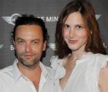 Patrick Mille et Justine Lévy, à l'occasion de l'inauguration de la boutique Mini, à Paris, le 30 juin 2010.