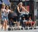 Heidi Klum en famille dans le quartier de Soho à New York, le 7 juillet 2010