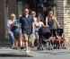 Heidi Klum en famille dans le quartier de Soho à New York, le 7 juillet 2010