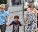 Heidi Klum en famille dans le quartier de Soho à New York, le 7 juillet 2010