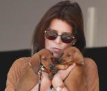 Caroline de Monaco et ses deux petits bébés teckels au Jumping International de Monaco, 25 juin 2010.