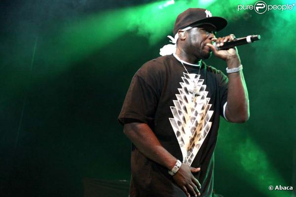 50 Cent en concert à Sao Paulo, au Brésil, le 15 juillet 2010