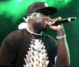 50 Cent en concert à Sao Paulo, au Brésil, le 15 juillet 2010