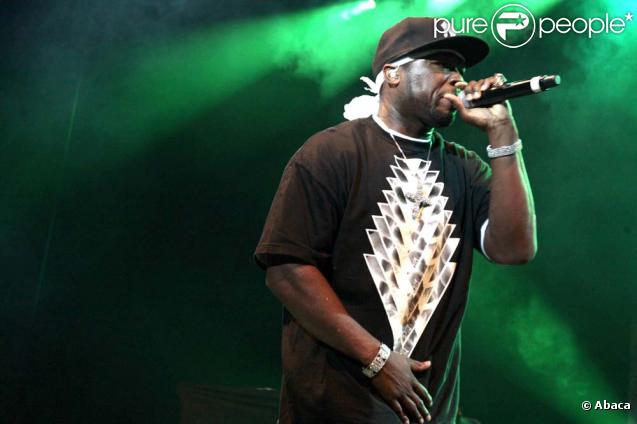 50 Cent en concert à Sao Paulo, au Brésil, le 15 juillet 2010