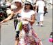 Joan Collins à Saint-Tropez, le 18 juillet 2010.